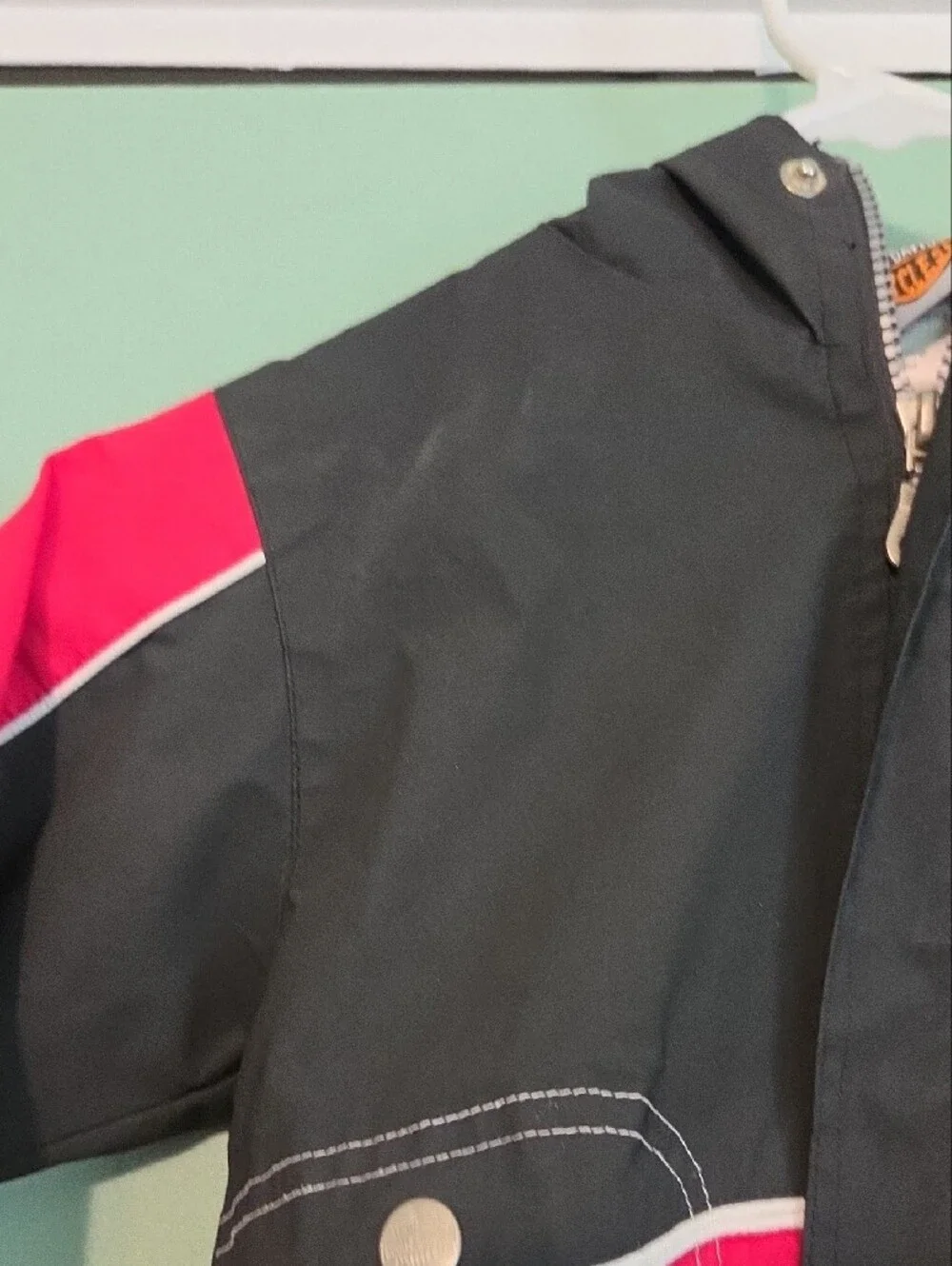 Harley Davidson Kids Black Red Hooded Jacket Size 3t